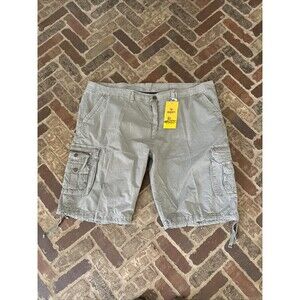 DONGD Grey Cargo‎ Shorts Cotton Loose Fit Lightweight Pockets Men's Size 48 NWT